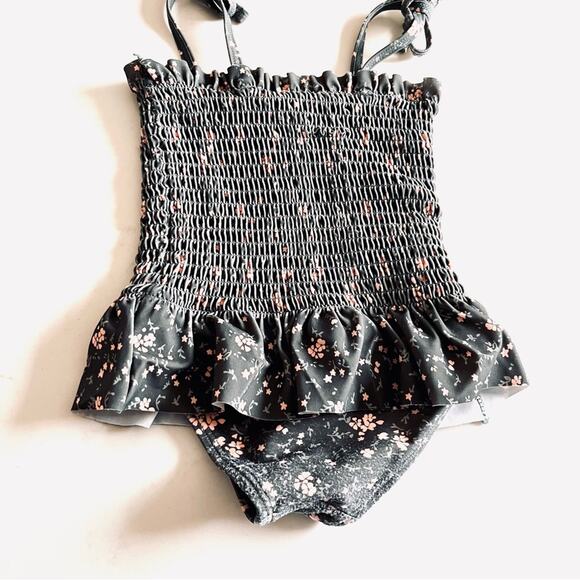 Rylee + Cru Girls Smocked Floral Swimsuit - 12-18 Months - Picture 9 of 9